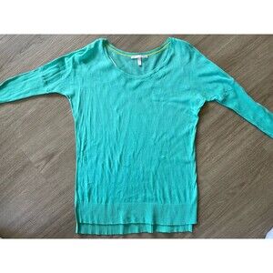 Victoria’s Secret women’s long sleeve knit sweater cotton y2k size Medium Green